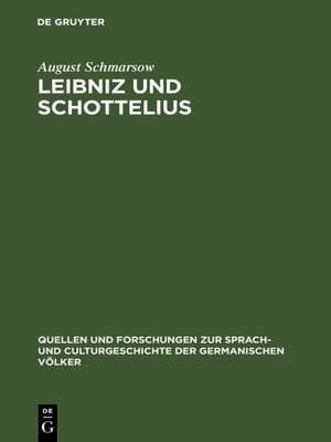 cover image of Leibniz und Schottelius